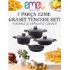 EMEL 7 Parça Granit Ezme Tencere Seti